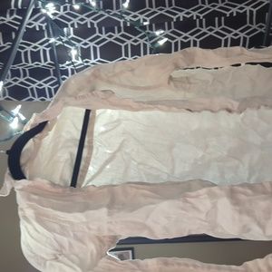 White linen button up shirt